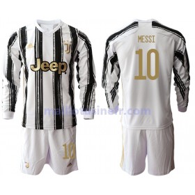 Maillot de Foot Juventus Lionel Messi 10 Domicile 2020-21 Manches Longues - Enfant